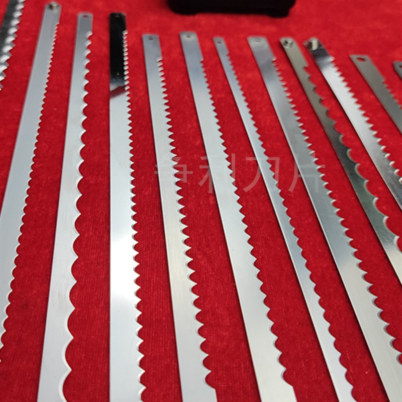 面包机刀片吐司切片机刀片u切割蛋糕分层分割器锯齿长条刀片不锈
