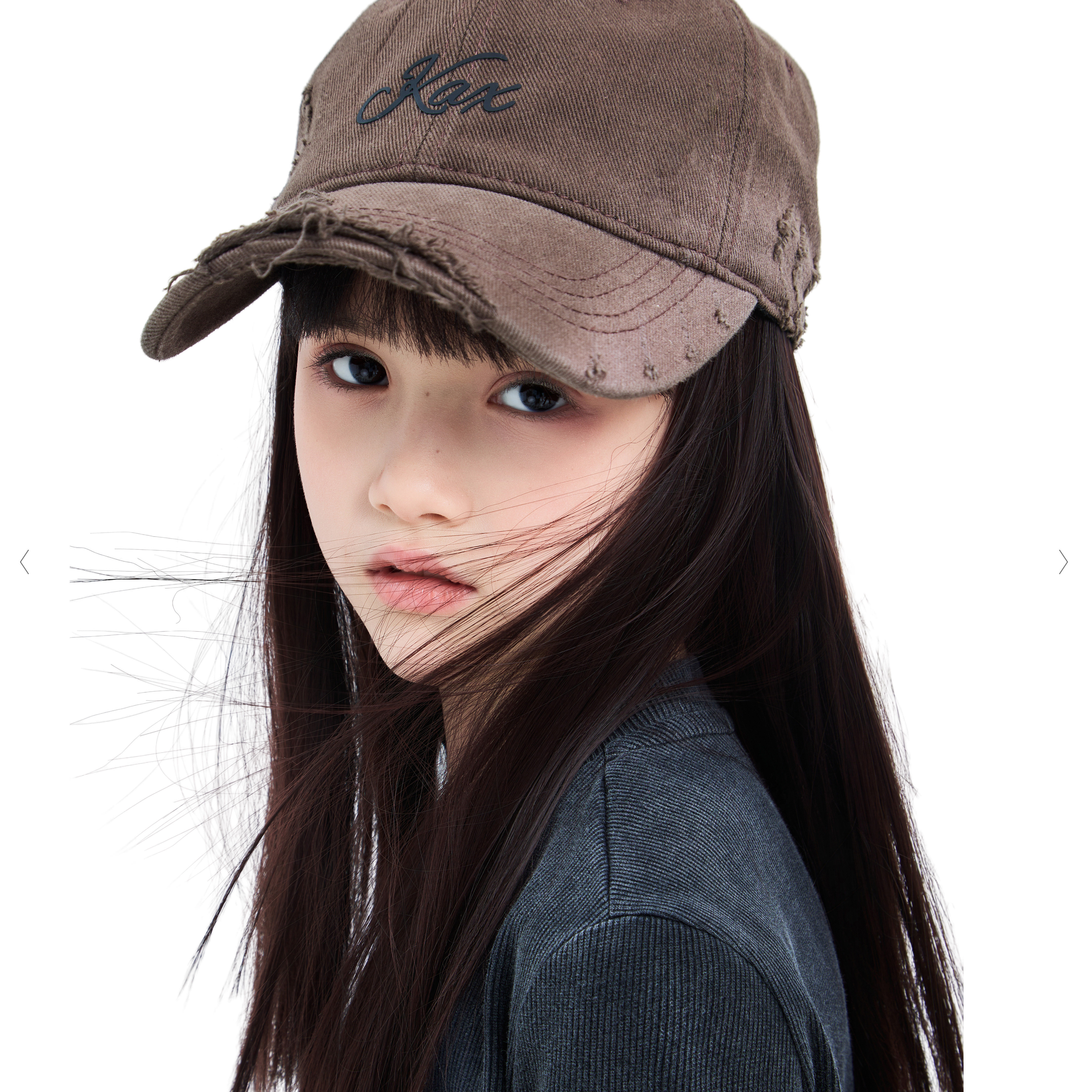 KAX&middot; 男女童棒球帽儿童鸭舌帽时尚大帽檐毛边设计2026春夏款帽子