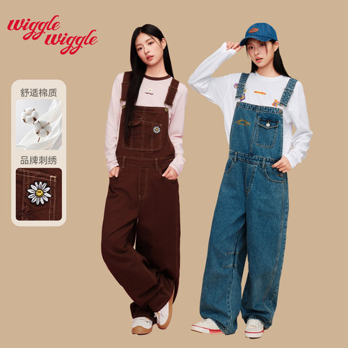 wigglewiggle26早秋牛仔背带裤