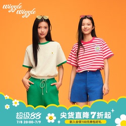 wigglewiggle舒适条纹撞色T恤