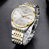 日本进口手表男自动机械表夜光精钢带潮防水学生潮流石英表男腕表