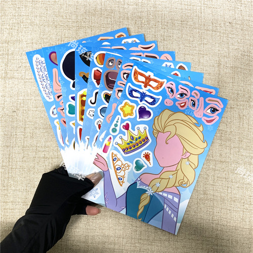 冰雪奇缘电影周边换脸贴纸