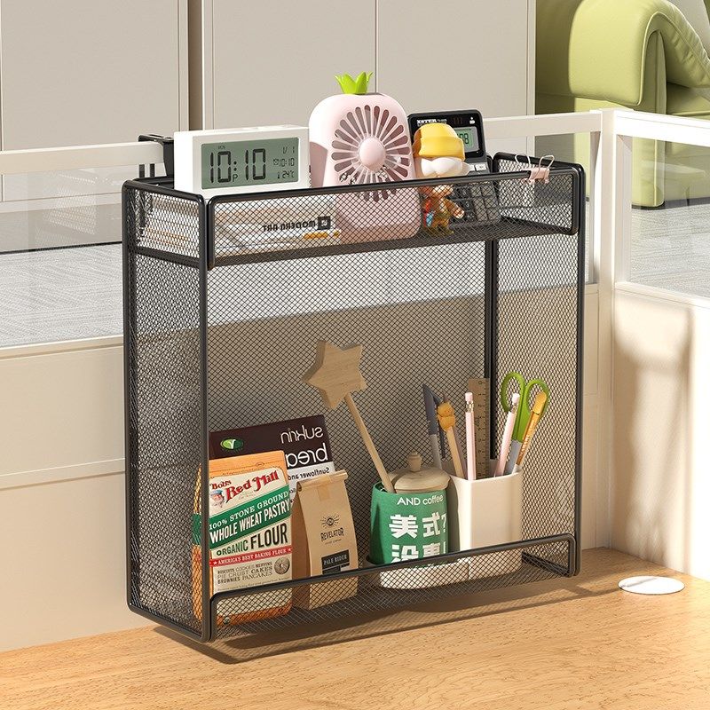 办公室收纳置物架工位整理神器桌面挂篮I悬挂式宿舍桌上台面用品