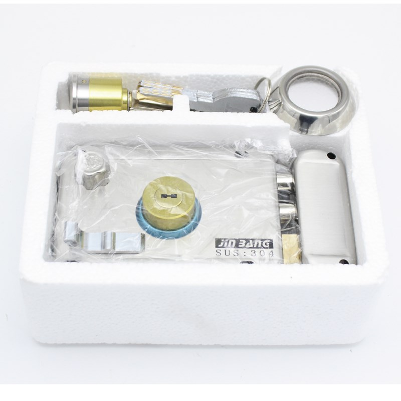 老式防盗门锁室外装门锁不t锈钢门锁 铁门木门室内大门锁超B级锁