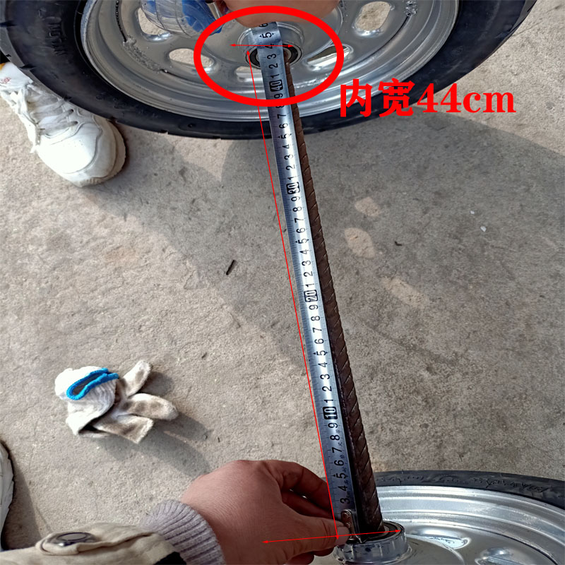 工地手推车拉货车老虎车车轮子两B轮轮胎带轴手拉车小推车充气轮