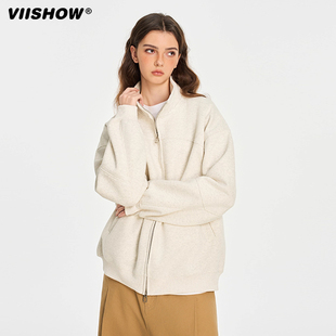 秋装 卫衣男新款 上衣双拉链外套运动休闲情侣 开衫 VIISHOW立领美式