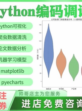 爬虫数据抓取python可视化机器学习python代编程jupyter数据挖掘