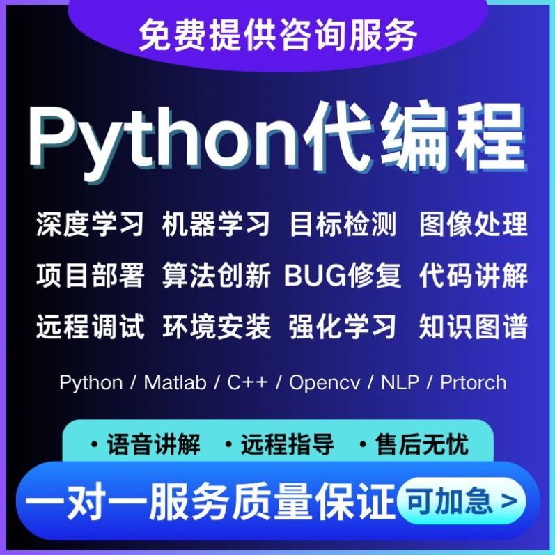 代码python编程深度学习机器学习人工智能代码编写跑通讲解调试