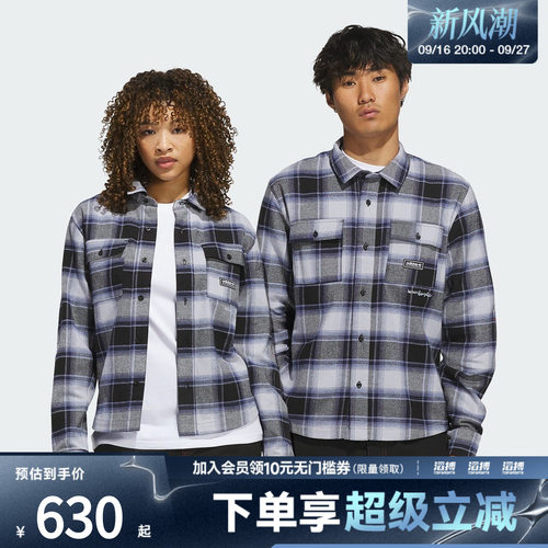 adidas阿迪达斯三叶草男子GONZ FLANNEL运动休闲长袖衬衫KT4341