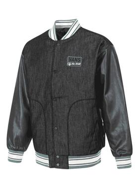VANS范斯男子DENIMLOGOBASEBALL运动休闲棉服外套VN000KC0Q47