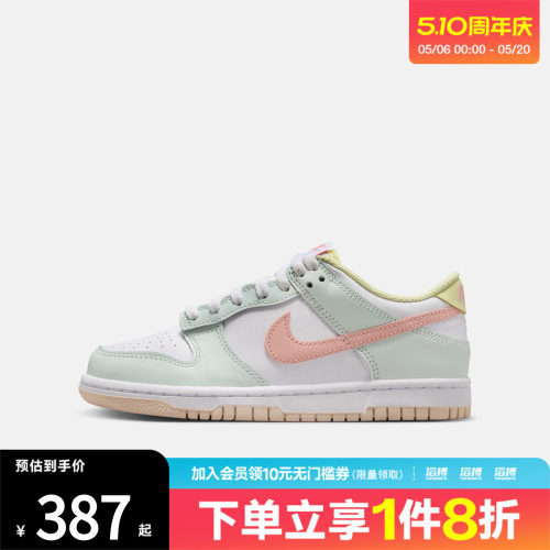NIKE耐克大童鞋DUNK  BG运动休闲鞋IV2861-181