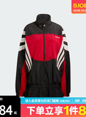 「滔搏运动」adidas阿迪达斯三叶草女子运动健身夹克外套KC9134