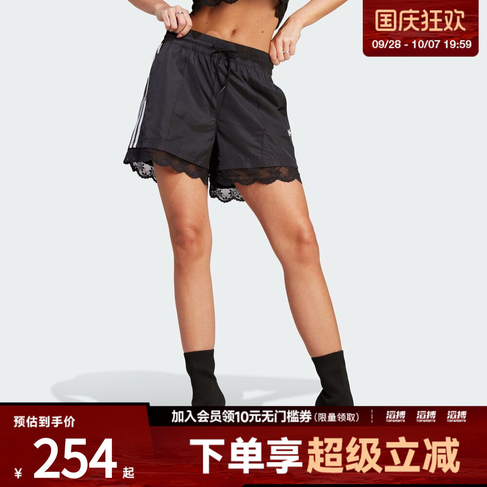 adidas阿迪达斯三叶草女子3 STRIPE SHORT滔搏运动休闲短裤II5605