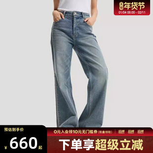 adidas阿迪达斯三叶草新年款女子运动休闲牛仔长裤KT3173