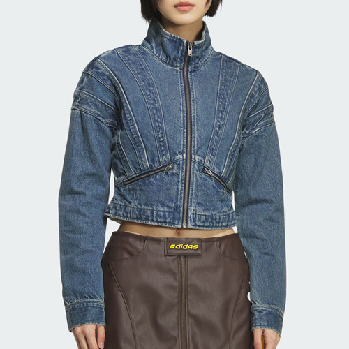 adidas阿迪达斯三叶草女子DENIM JKT运动健身夹克外套KH1183