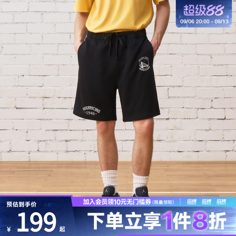 NBA男女款勇士球队短裤NBAAP2603SS070101BK
