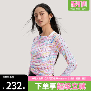滔搏adidas阿迪达斯女子三条纹舞动系列运动休闲长袖 T恤KR7600