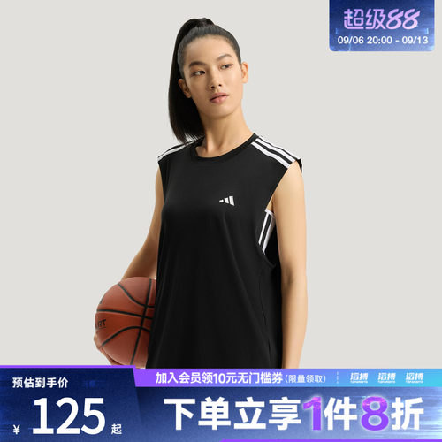 adidas阿迪达斯男女速干篮球运动休闲无袖T恤背心KE5906