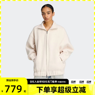 adidas阿迪达斯三叶草女子FLEECE FZ运动健身夹克外套KF2316