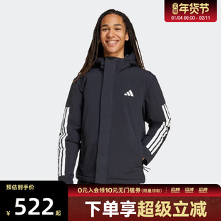 adidas阿迪达斯男子3S HOODED INS J滔搏运动休闲棉服外套JY8303