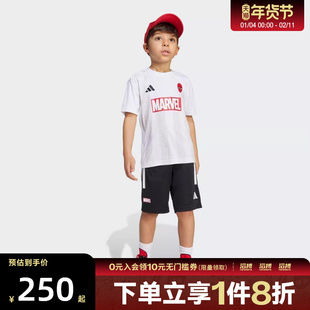 adidas阿迪达斯小童MRVL SM TSET运动休闲短袖套装JM0807