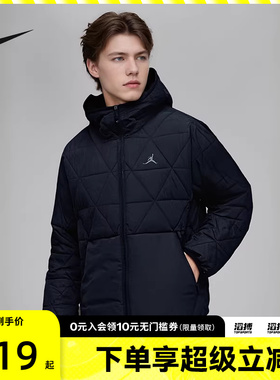 NIKE耐克男子J TF SPRT STMT MDWT运动休闲棉服外套FZ3163-010