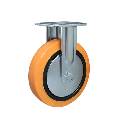 厚德万向轮万向脚轮4/5/6/8/寸重型带刹车转向轮轮V配件聚氨酯轮