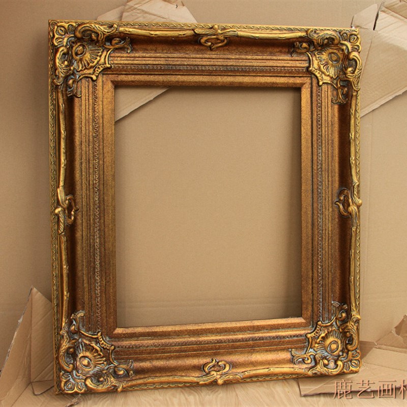 欧式实木角花框定制油画框仿古金做旧画框相框宽P度13厚度5.6cm
