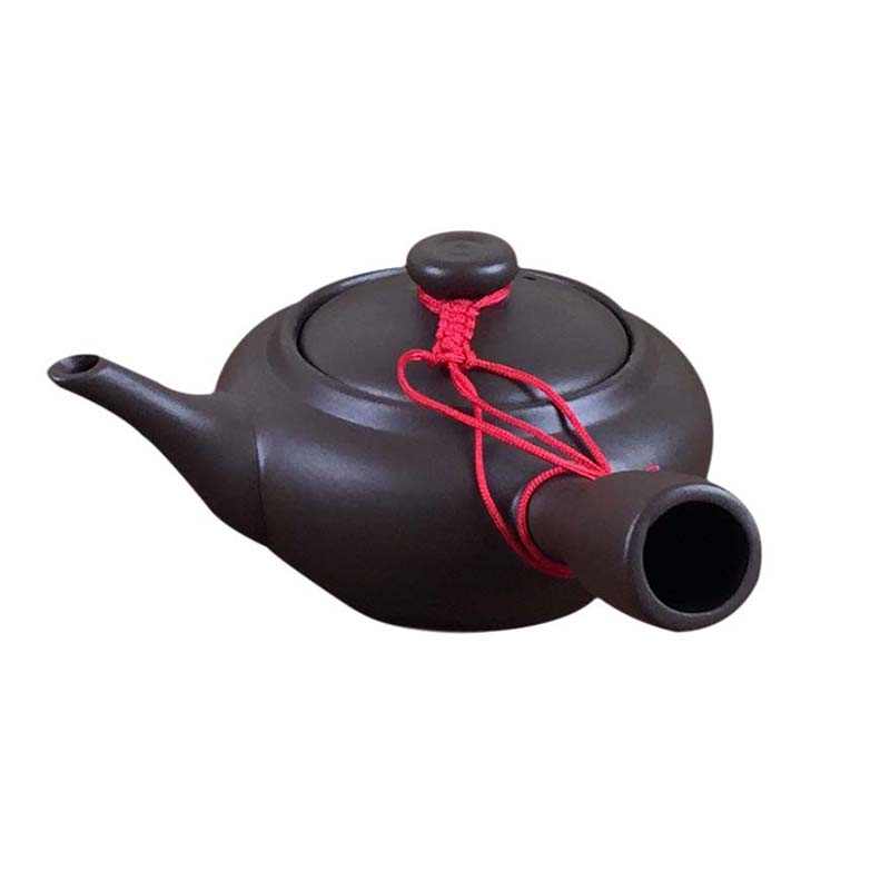 紫砂单柄壶原矿i侧把壶不烫手好出水带滤网泡茶壶可明火煮茶家用