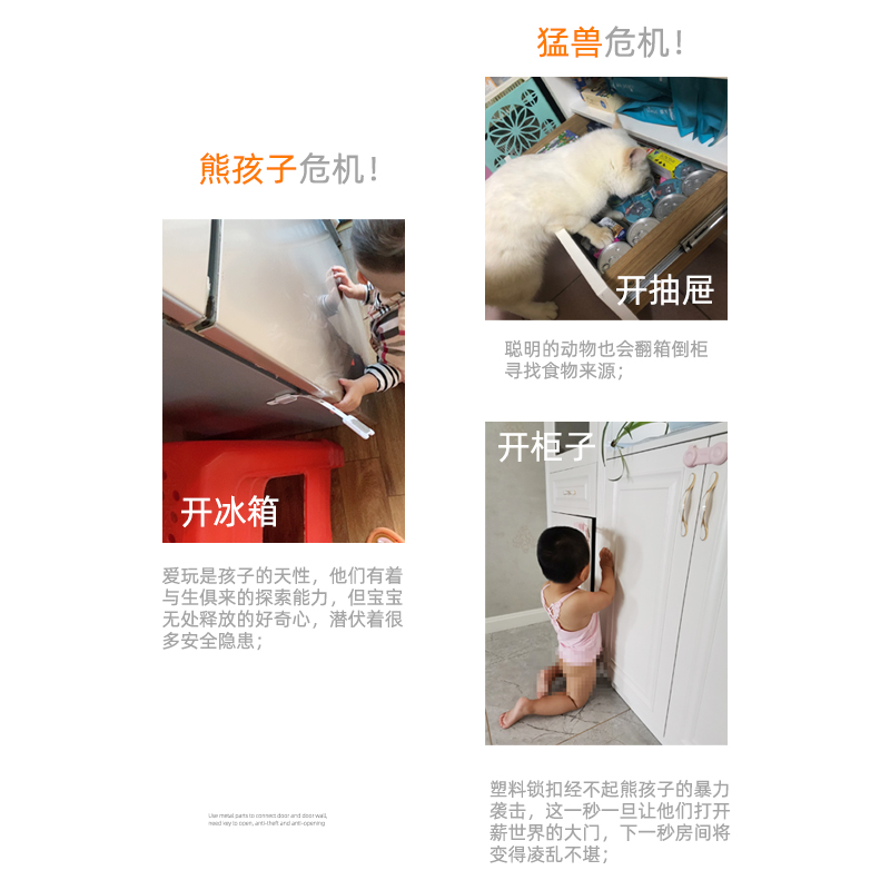 不锈钢门插销免打孔门o扣搭扣门栓防盗锁扣挂锁简易门闩卫生间固