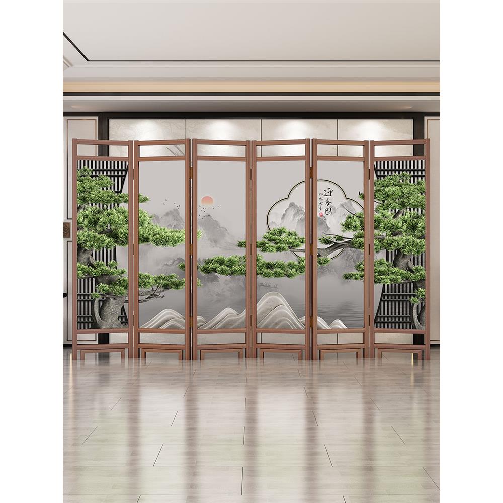 中式实木屏风隔断客厅2025新新款遮挡折叠移动卧室家用酒店办公室