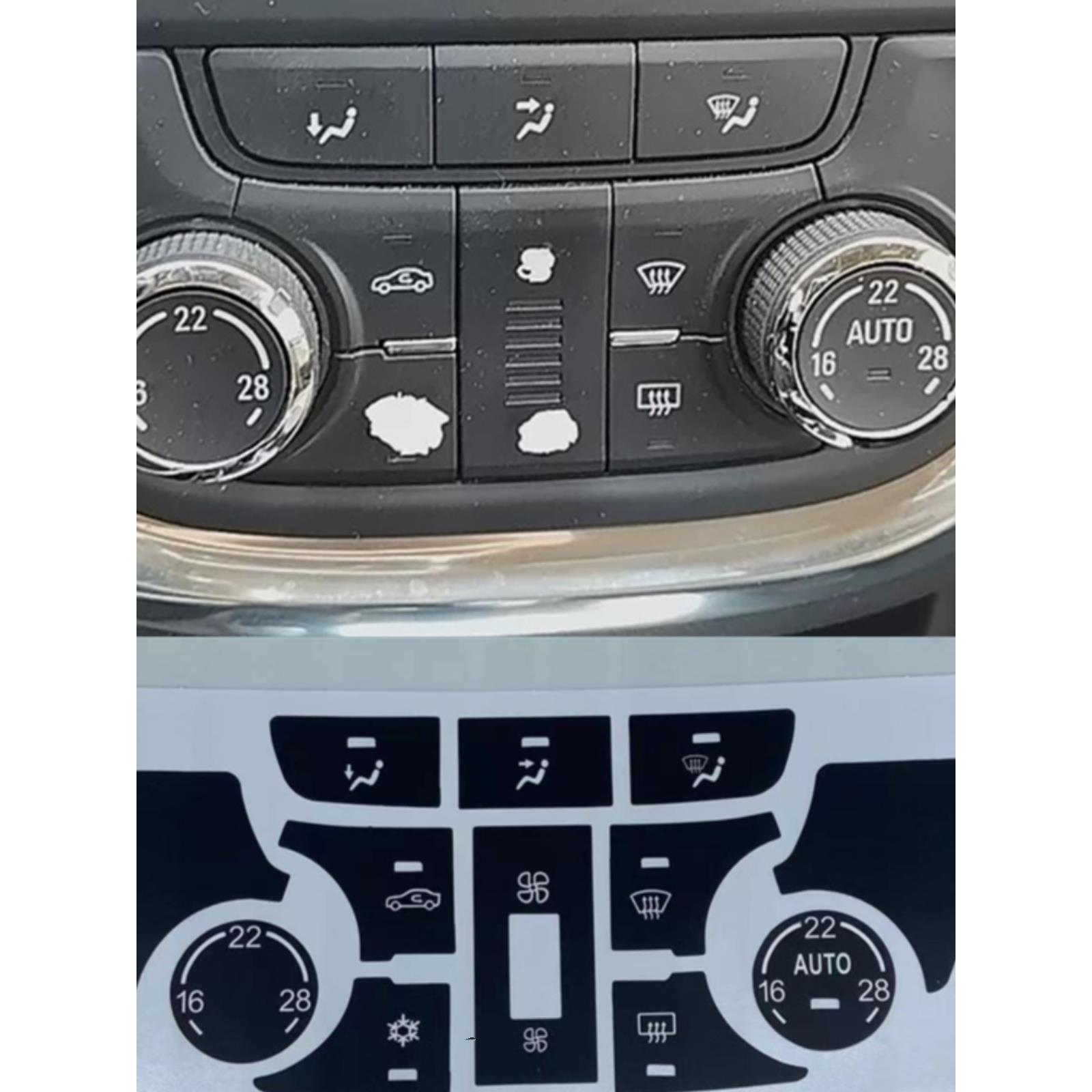 别克昂科拉空调AC风量控制面板按键开关旋钮掉漆修复贴膜汽车贴纸