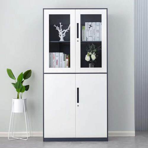 河洛乐华拆装钢制文件柜窄薄边带锁铁皮办公室档案凭证柜窄边设计