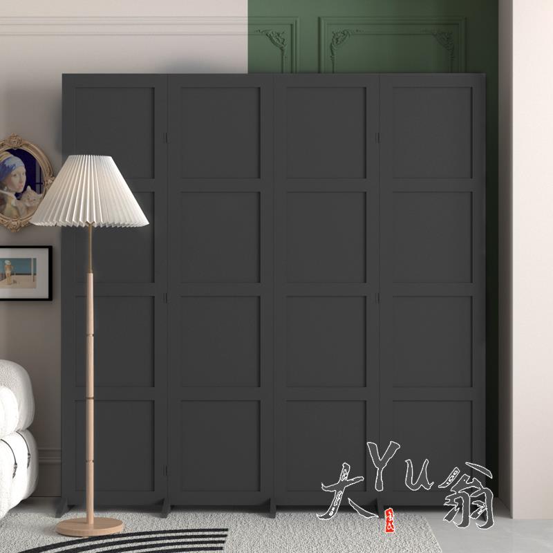 黑色北欧现代简约入户屏风隔断墙客厅折叠移动餐厅服装店遮挡装饰