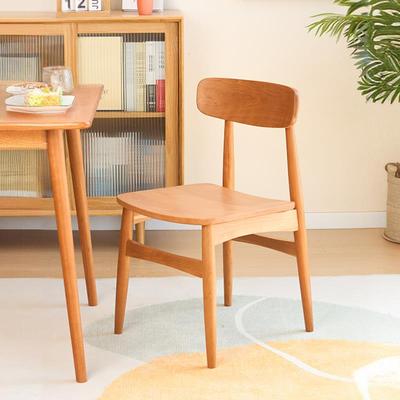 椅子现代简约家用餐椅实木靠背书椅北欧日式樱桃木椅子艺术原木