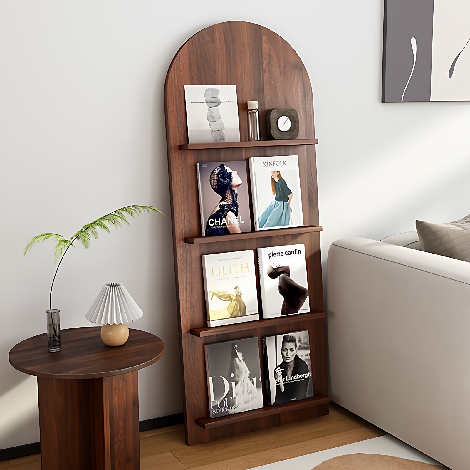 中古书架落地展示架靠墙书报架