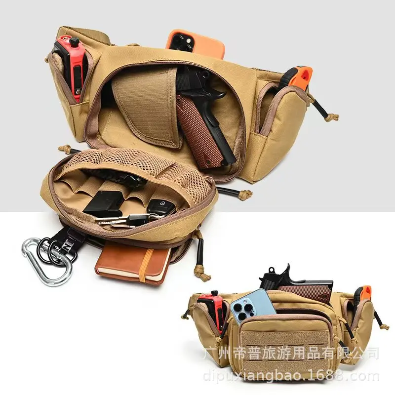 新款户外战术多功能收纳男士运动大容量野外迷挂腰枪包