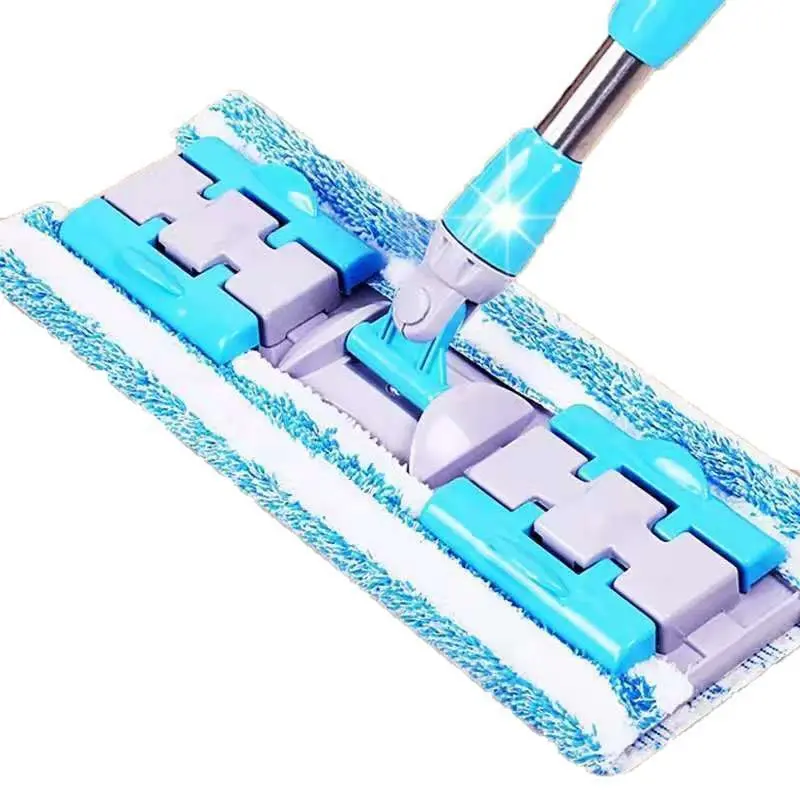 泽隆家居平板拖把加粗加厚不锈钢杆大号可夹毛巾家用拖把拖地