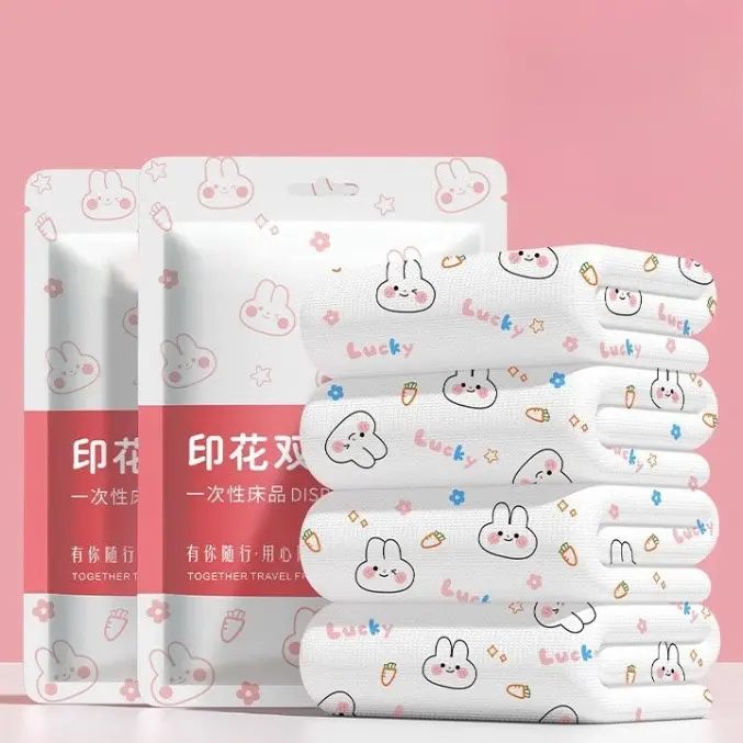 【包邮】旅行一次性酒店床单双人四件套被罩枕头加厚单人床三件套