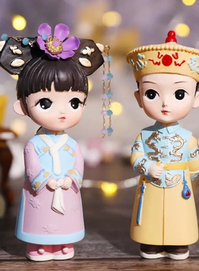 清宫古风格格传盲盒创意桌面装饰摆件可爱宫廷公主女孩礼物
