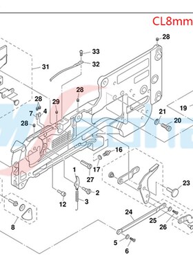 适用YV100XG贴片机飞达配件 飞达齿轮CL8X4MM K87-M1120-10X