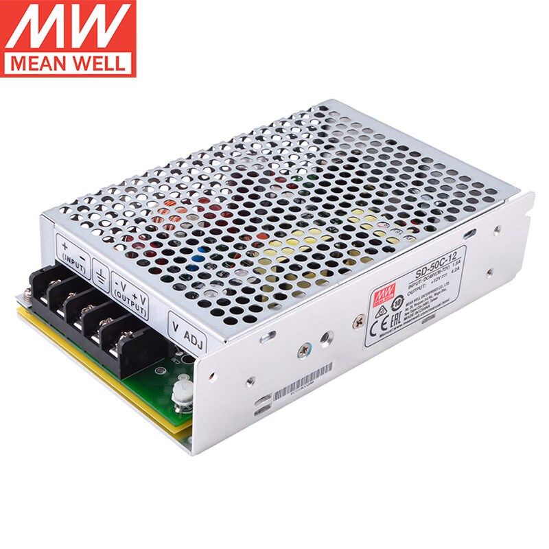 台湾明纬 SD-50C-12 DC转DC变压器电源驱动开关电源 4.2A 12V