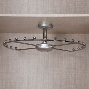 衣柜顶装 架拐角衣物篮衣帽间配件 360度旋转挂衣架置物架转角挂裤