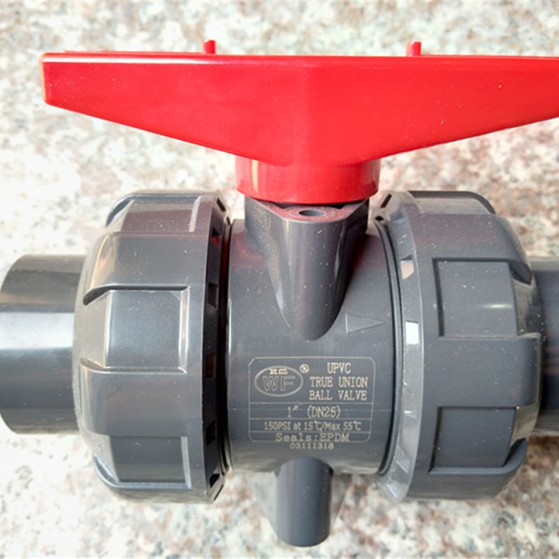 英标日标WF牌武峰UPVC化工活接球阀PVC塑料双由令球阀耐酸碱耐腐