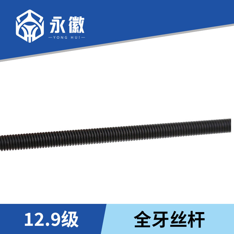 12.9级全螺纹丝杆高强度加硬牙条加长吊杆250mm全牙螺杆M2M2.5-M5