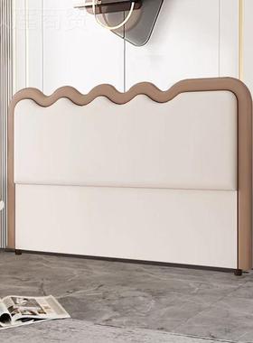 2024头16781新款床薄头软包靠背奶油简约现代落超地背板实木单买