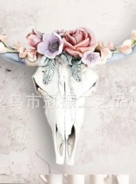 居家花牛骨架树脂摆件树脂工艺品家庭装饰挂件可爱仿真户外