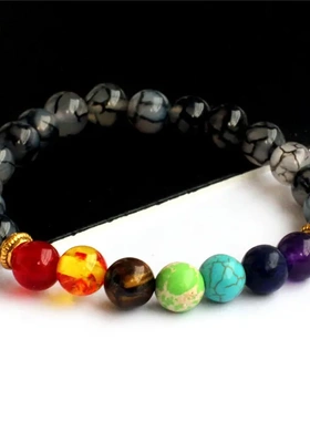 欧美水晶手链配饰天然虎石瑜伽8mm串珠直供