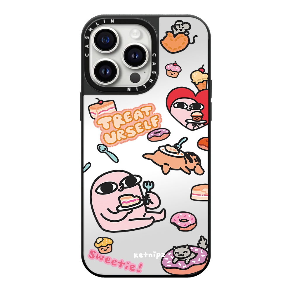 caseti联名可爱的Ketnipz小粉怪fy苹果手机壳iphone11 12 13 14 15 16promax磁吸新款2025网红爆款全包保护套
