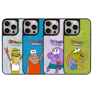 CALG趣味比奇堡居民鱼适用苹果手机壳iphone11 12 13 14 15 16 17promax新款外壳高级感小众磁吸2025网红爆款